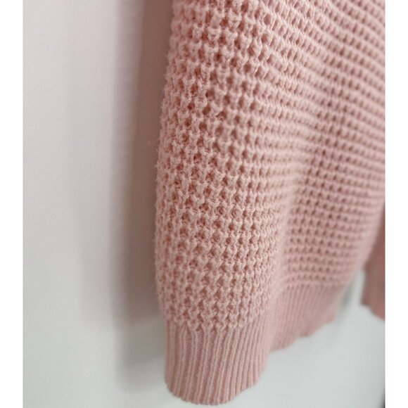 DKNY Girl’s Flip Sequin Spell Out Pink Knit V-Neck Sweater Size XL Preppy - Picture 6 of 13